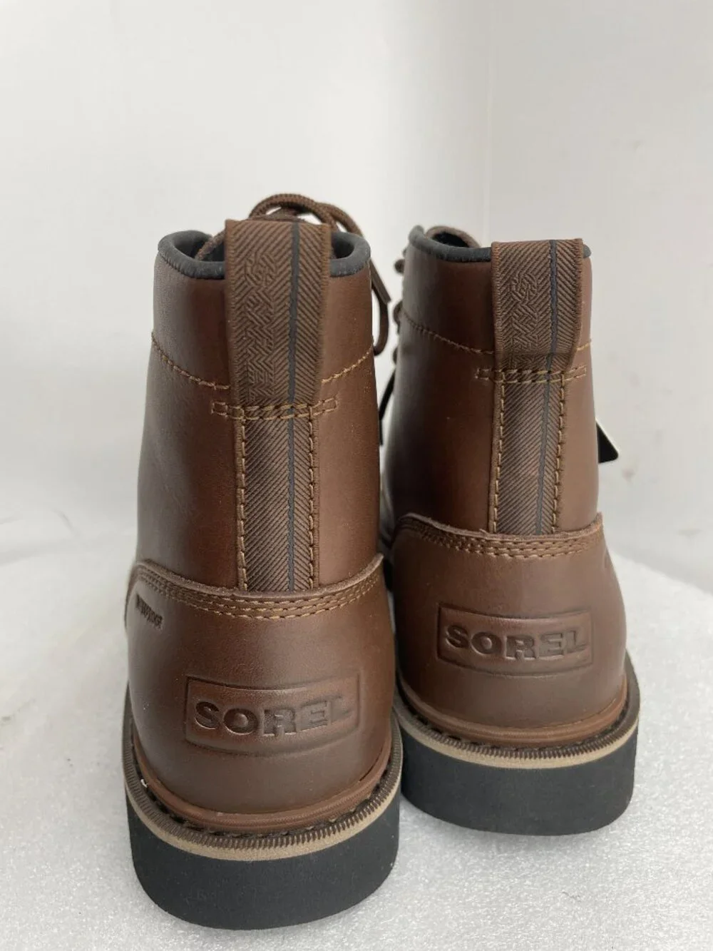 Sorel Slabtown 62 Moc Waterproof Leather Brown Boots Men's 11 NEW